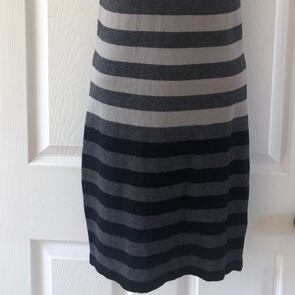 Super Cute Striped Black/Gray/Tan Dress - Picture 2 of 6